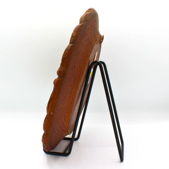 Vintage German Wall Plate 3D Carved Elk Stag Forest Scene Rustic Ornate Folk Art - Picture 4 of 5